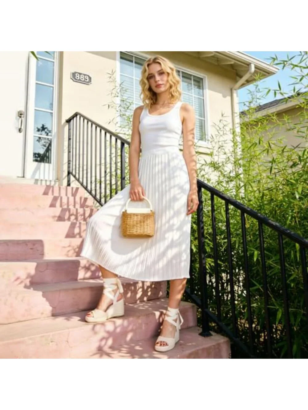 Womens Espadrilles Wedge Sandals Platform Square Toe Ankle Strap Lace Up Summer
